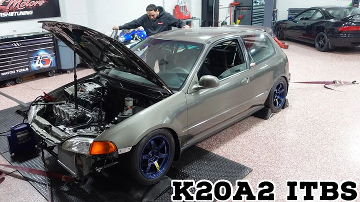 k20a2 ITBs  Civic EG hatch on the Dyno w/ Jamie Ma...
