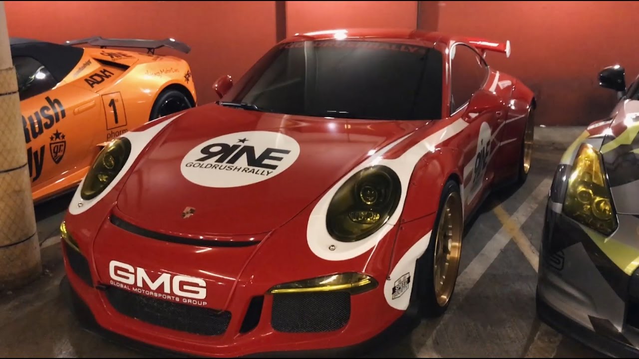 GoldRush Rally Cars Parked In Private Garage