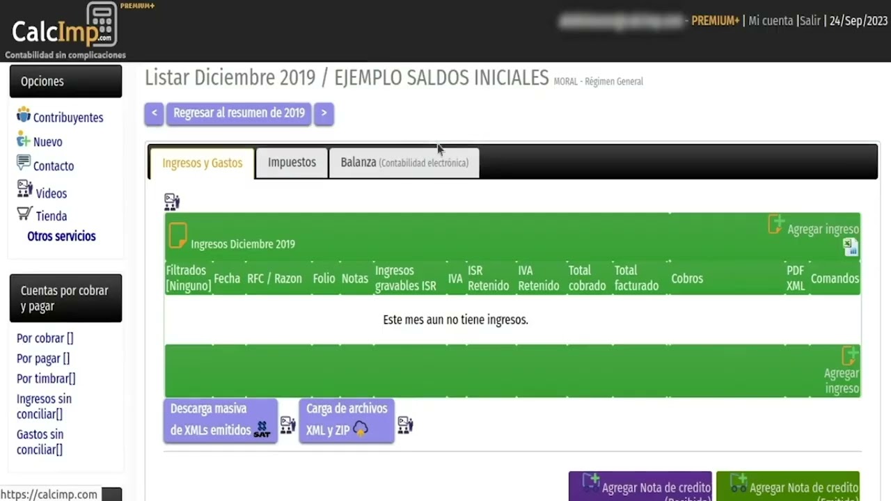 SALDOS INCIALES CALCIMP