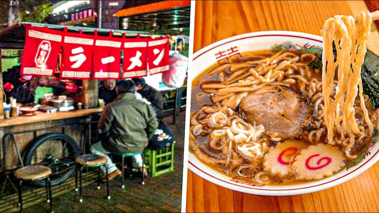 Late-night ramen stall] I tried the 700 yen soy sauce ramen. - YouTube