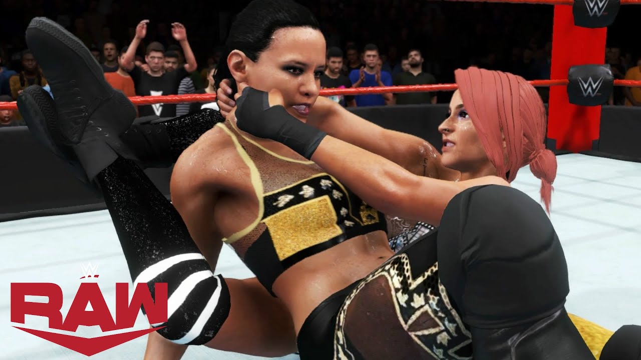 WWE 2K20 raw shayna baszler vs dakota kai (w/raquel gonzalez) .