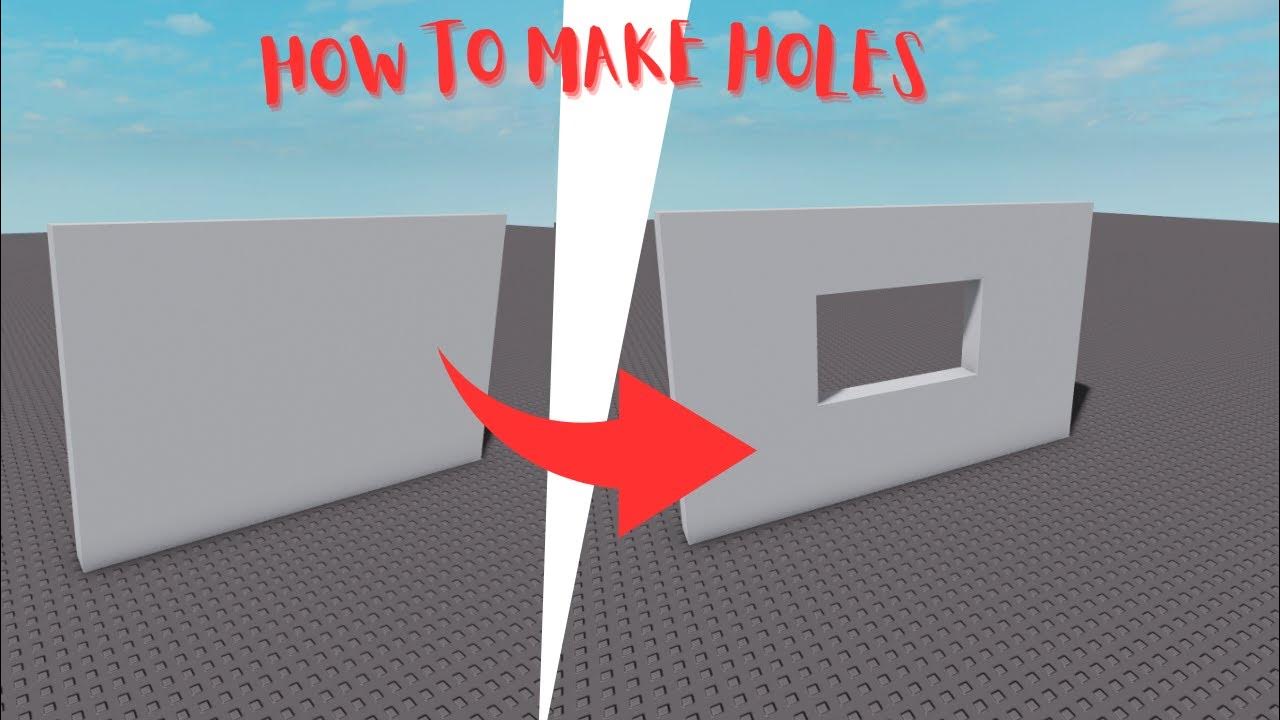 How to use Negate and make holes Roblox Studio EP 1 YouTube