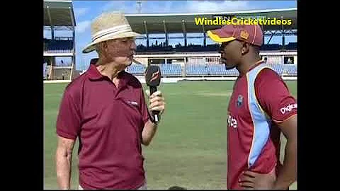 Tony Cozier interviews DJ Bravo 2nd ODI vs Zimbabwe