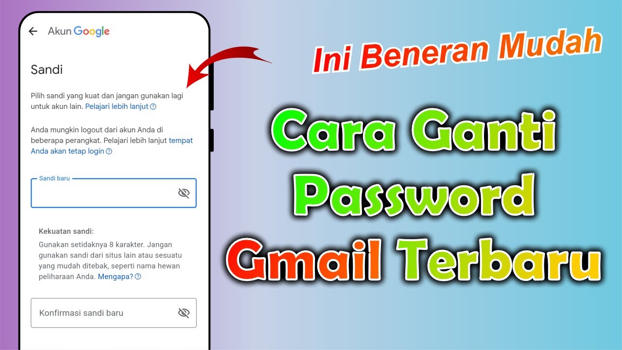 Cara Ganti Password Gmail Terbaru - YouTube