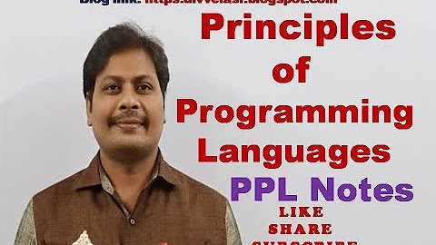 Principles of Programming Language(PPL) Notes - YouTube