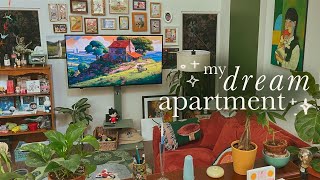 cozy apartment makeover & tour ‧₊˚✩彡  new gallery wall, shelf organization, & ambient lighting