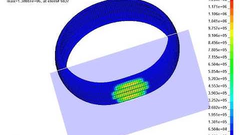 Load-Deflection Test for Estimating the Contact Patch Size of a Truck Tire using LS-DYNA