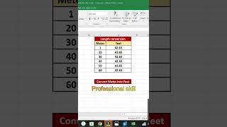 Length Conversion Formula in Excel | Convert Meter, KM, Feet &amp; Inches Easily