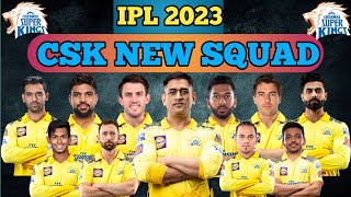 TATA IPL 2023 | Chennai Super Kings New Squad | CSK Probable Squad | 2023 | IPL 2022 CSK Full Squad