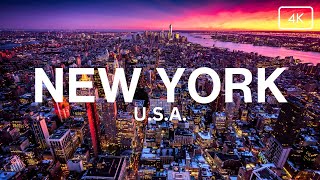 New York, USA ?? 4K Ultra HD Drone Video - Flying over New York