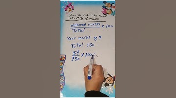 How to Calculate Percentage of marks 💯 ✅ #shorts