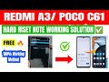 Redmi A3/ Poco C61(❌ No Hard Reset) No Factory Reset Option 🚫 // Fix Frp And Hard Reset solution ✅