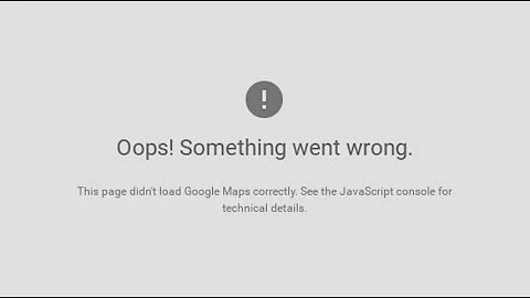 Google Maps API error: MissingKeyMapError [SOLVED]