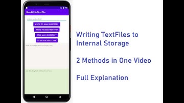 Lecture 32 Part I, Writing TextFiles to Internal Storage (Root directory and sub-directories)