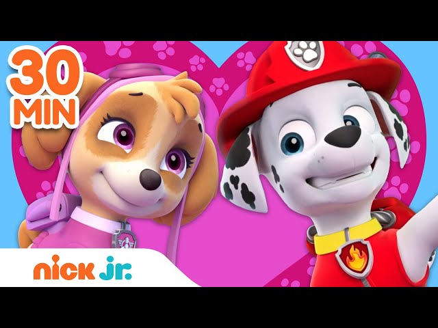 PAW Patrol Celebrates Friendship Day 💖 w/ Skye, Marshall u0026 Chase | 30 Minute Compilation | Nick Jr. class=