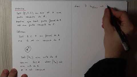 ESPACES VECTORIELS NORMÉS | POURQUOI UN FERMÉ dans un COMPACT est un COMPACT ?