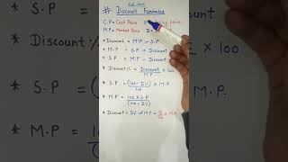 Discount Formulas #shorts #maths #trending #puzzle