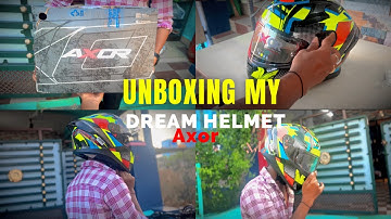 Unboxing Axor Apex vivid Dual Visor Motorbike Helmet Dull black neon yellow 😱🥵