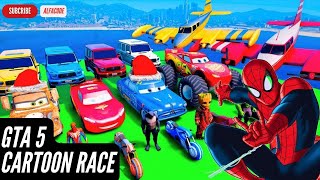 Cartoon Race Spider-man GTA 5 #shorts #shortslive