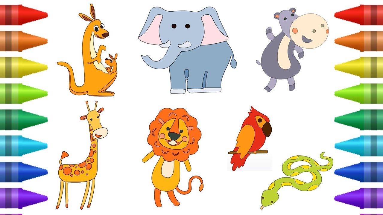 Cara  Menggambar  Mewarnai Binatang  Untuk  Anak  PAUD TK  SD 