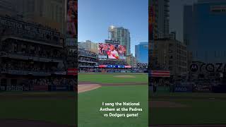 BJC sings the National Anthem at the Padres vs Dodgers game!