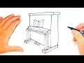 How to draw a Piano for Kids | Piano Easy Draw Tutorial