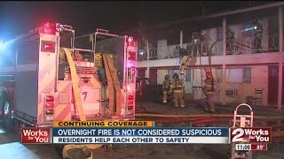 Overnight fire at Tulsa apartment building not suspicious; cause remains unknown