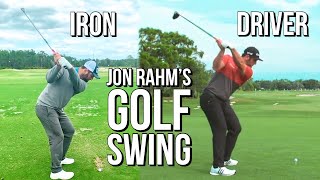 Jon Rahm IRON and DRIVER Swing in SLOW MOTION