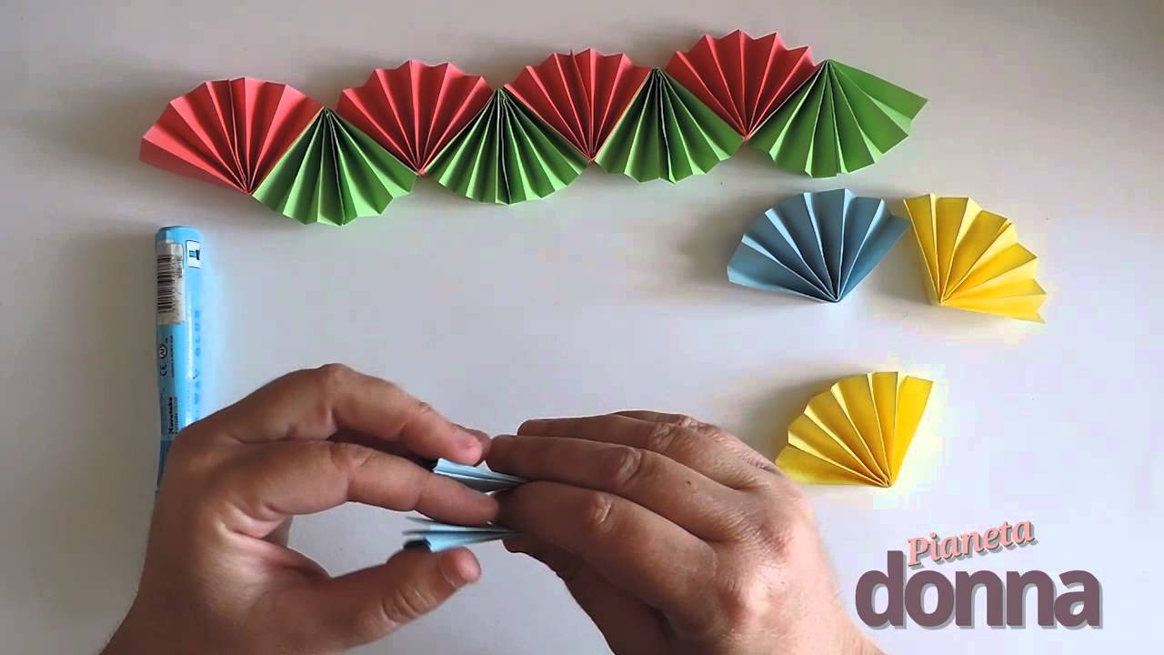 Ghirlanda di carta colorata tutorial youtube Come creare festoni di carta