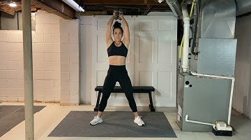 Squat to Overhead Tricep Extension