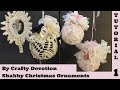 Diy 1, Pink Bauble, Christmas Ornament, Shabby Chic Decor, Fabric Crafts,