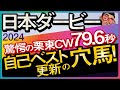 【日本ダービー2024予想・全頭追い切り・データ外厩分析】驚愕の栗東CW79.6秒！自己ベスト更新の穴馬！ジャスティンミラノ、コスモキュランダ、シュガークンなど参戦！