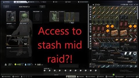 Able to access stash in mid raid?!