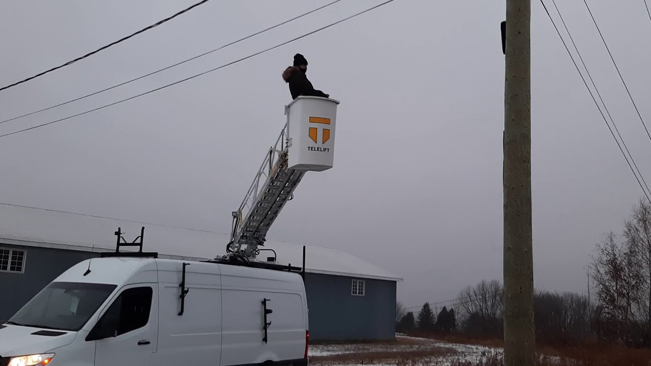 TELELIFT Hydraulic Ladder TTS37 Bucket Lift Van YouTube