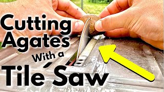 TILE SAW vs AGATES! Cutting and exposing beautiful minerals