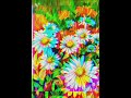 Daisy  flowers watercolor painting