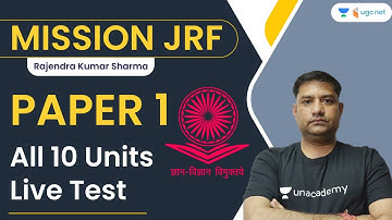 All 10 Units Live Test | JRF Paper 1 | Rajendra Sharma