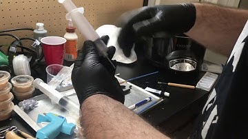 Retractable syringe prototype prop FX