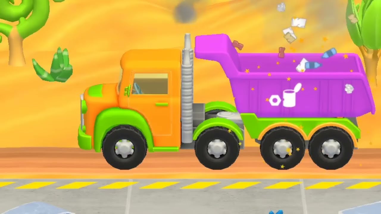Assemble Street Vehicles with Leo the Truck. Car Cartoons for Kids