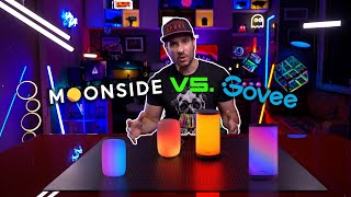 Moonside LAMP ONE [VS.] Govee AURA - Best RGB Lamp? (REVIEW & COMPARISON)