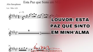 Video thumbnail of "ARRANJO: Esta Paz Que Sinto em Minh’alma - Saxophone Alto (ICM) 🎷"