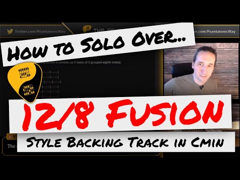 🎸 How to Solo Over Backing Tracks | 12/8 Fusion Shuffle Jam Track in C minor