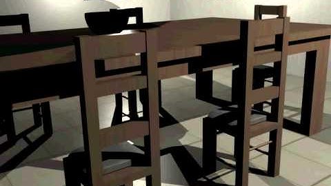 dining room made in blender
