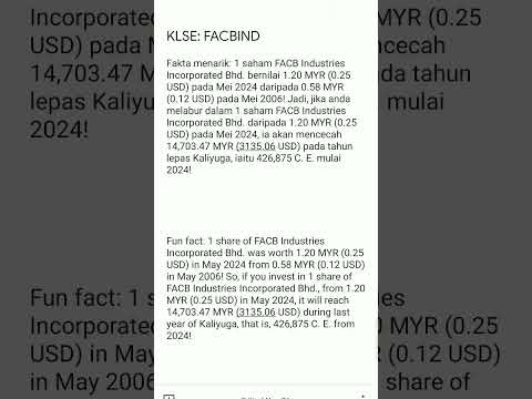 FACB Industries Incorporated Bhd. share analysis #shorts #trending #klse #share