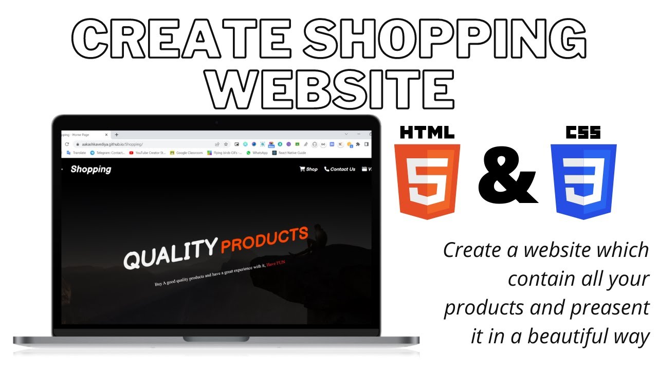 Shopping Website || Create your own shopping website || HTML and CSS ...