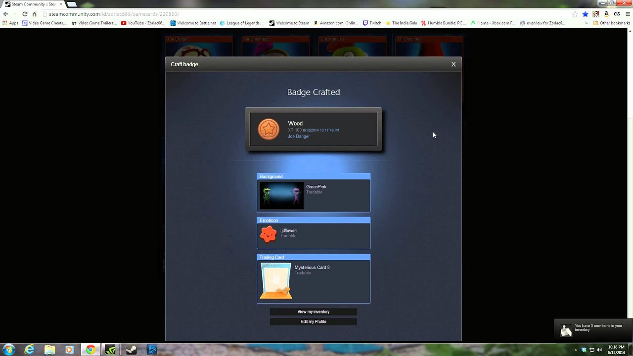 Steam How to craft a badge, and mysterious card YouTube