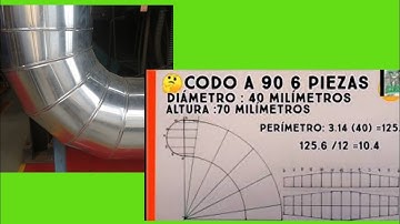TRAZADOS Y DESARROLLO - CODO 90° 6 PIEZAS