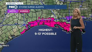 Hurricane Laura expected to be a category 3 at landfall