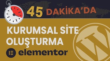 Wordpress & Elementor Kurumsal Tek Sayfalı Site Oluşturma
