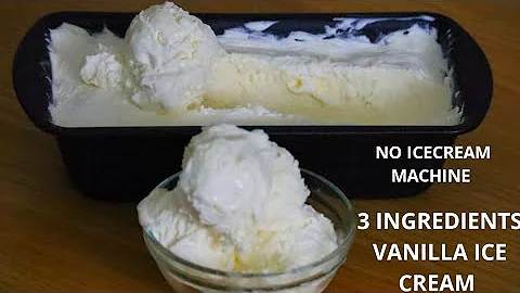 Easy Homemade Vanilla Ice Cream/ No Ice Cream Machine (only 3 ingredients)